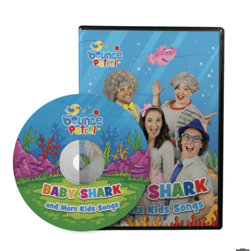 The Baby Shark and More Kids Songs DVD case and disc
