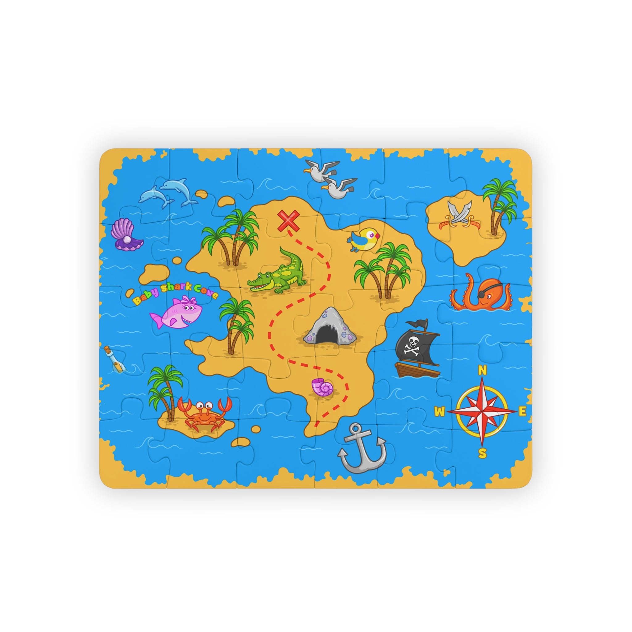 30-Piece Toddler Friendly Pirate Map Puzzle