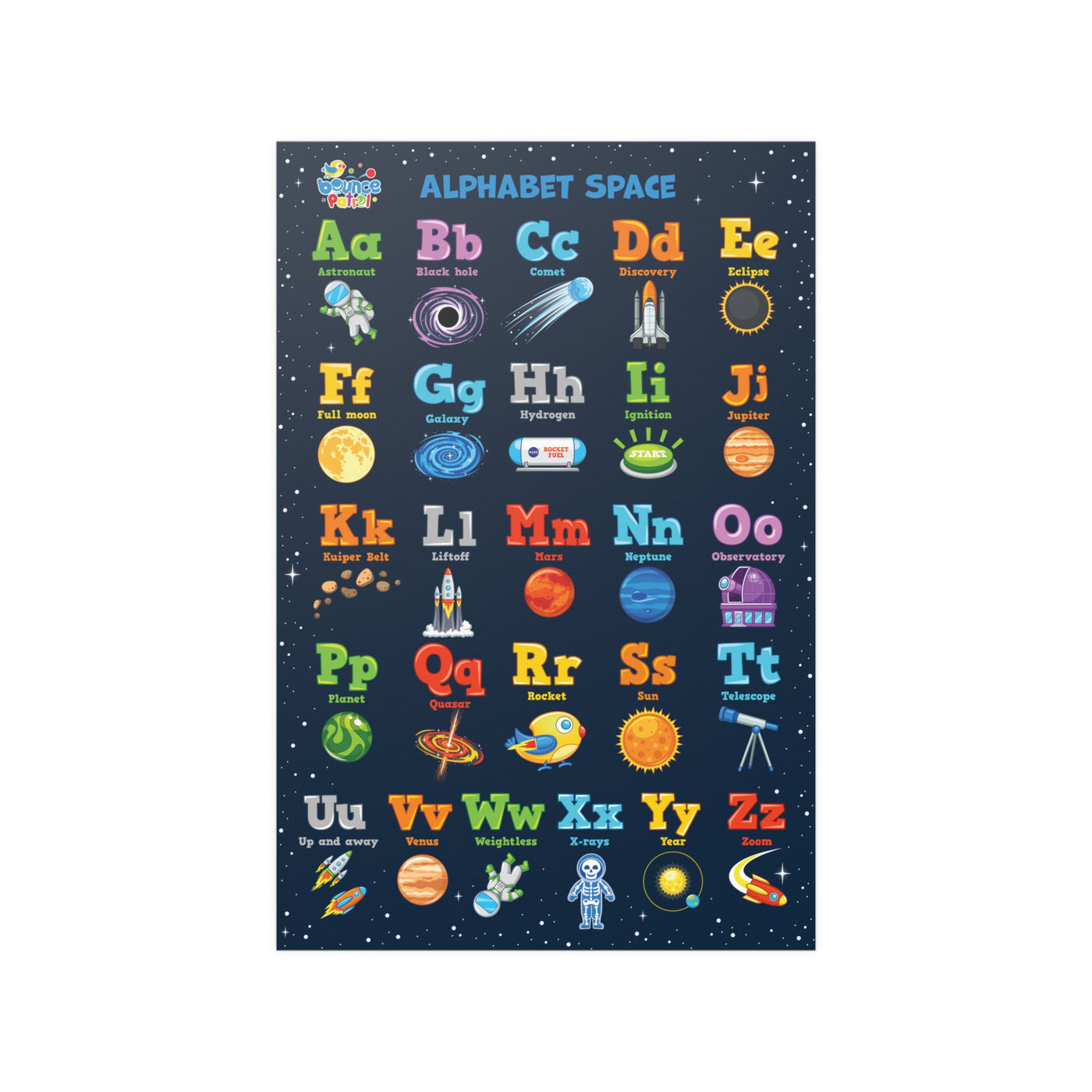 Alphabet Space Poster