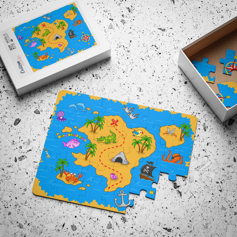 30-Piece Toddler Friendly Pirate Map Puzzle