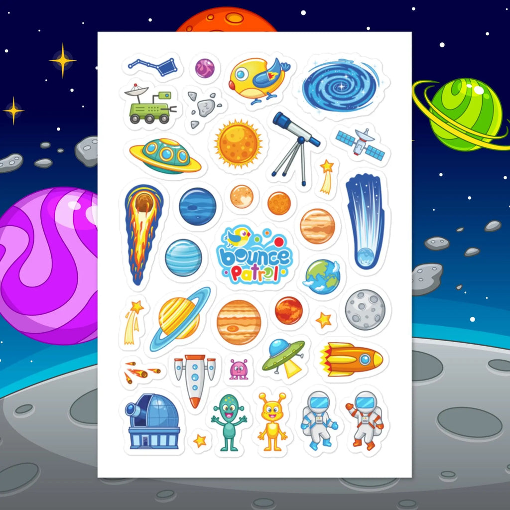 Astronaut Sticker Sheet Bounce Patrol